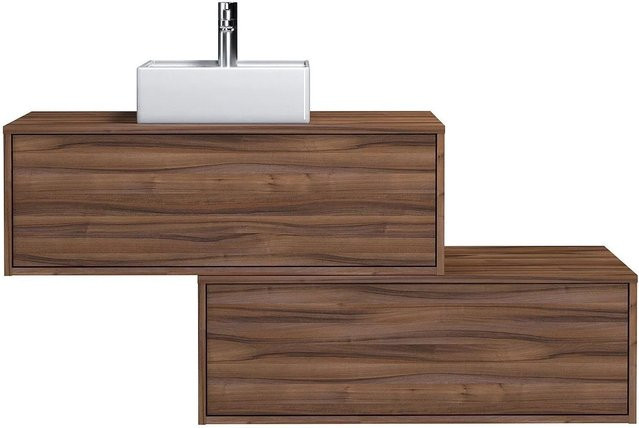 Vente-unique Einzelwaschtisch Teana in Natur Dunkelbraun, Breite: 94 cm - Bild 1