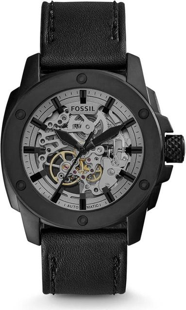 Fossil Automatik-Herrenuhr, Edelstahl, grau, 45 mm - Bild 1