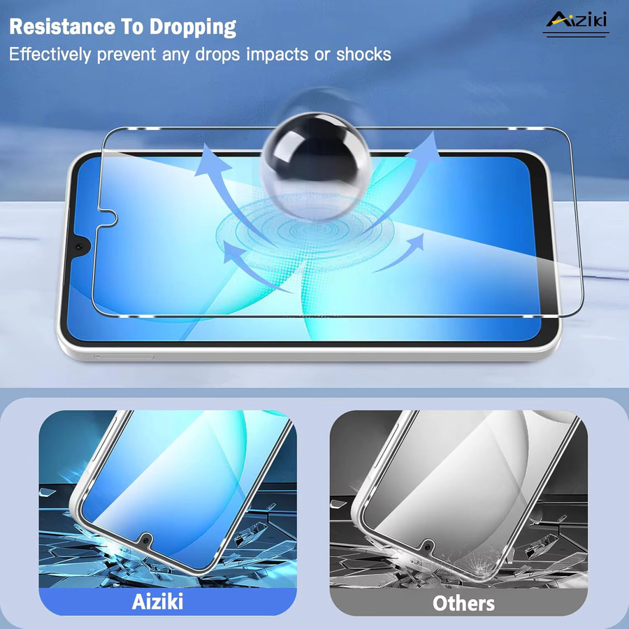 2 Stück Panzerglas Display Schutzfolie aus gehärtetem Glas für Samsung Galaxy A17 A56 A55 A16 A54 A53 A52S A52 A36 A35 A15 A14 in Transparent - Bild 4