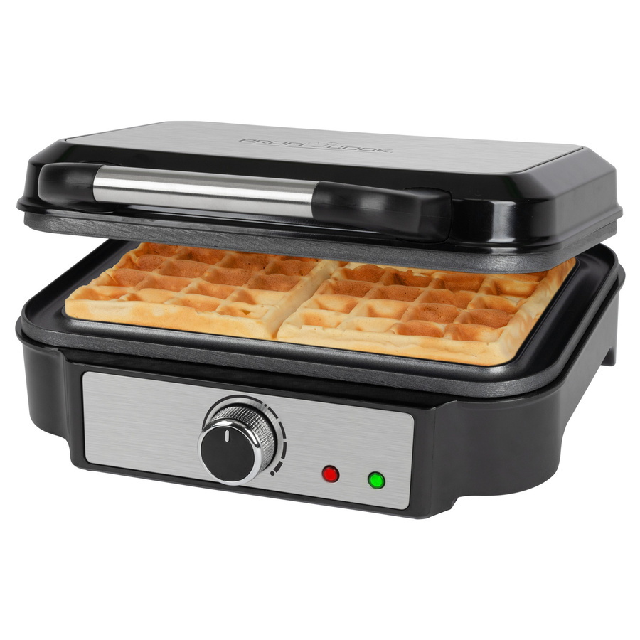 ProfiCook Waffeleisen PC-WA 1240 in Schwarz mit Edelstahlgehäuse für belgische Waffeln - Bild 2