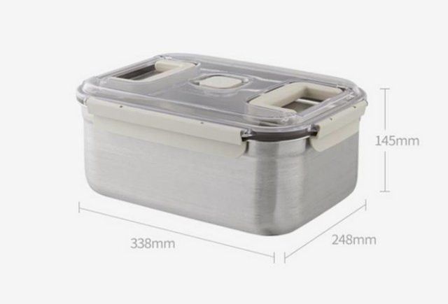 LocknLock Atmungsaktiver Kimchi-Aufbewahrungsbehälter aus Edelstahl in Silber, 7,6 l - Bild 1