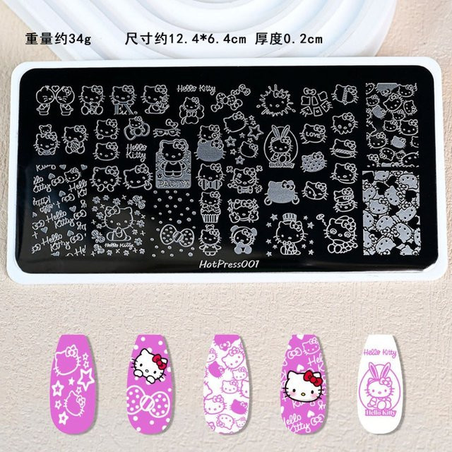 Sanrio Hello Kitty Nagelstempelplatte für Nagelkunst - Bild 1