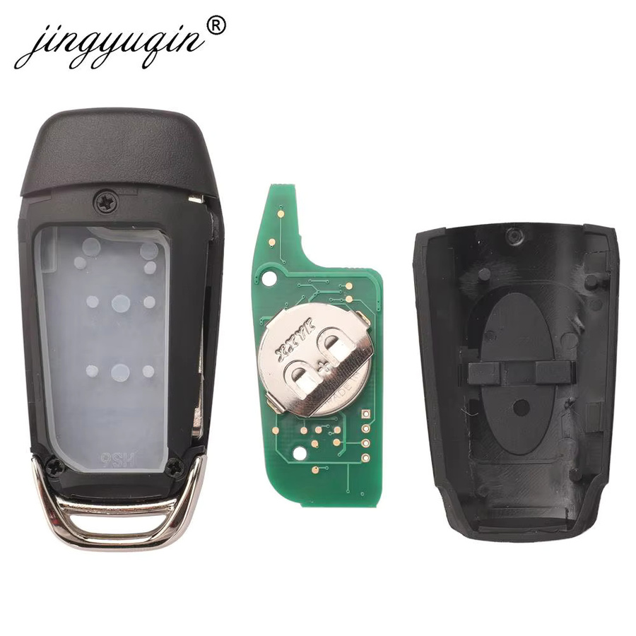 Jingyuqin 4 Taste Flip Remote Auto Schlüsselanhänger 902 MHz ID49 Chip für Ford F150 F250 F350 F450 F550 Ranger Raptor 2015-2020 Schwarz N5F-A08TDA - Bild 3