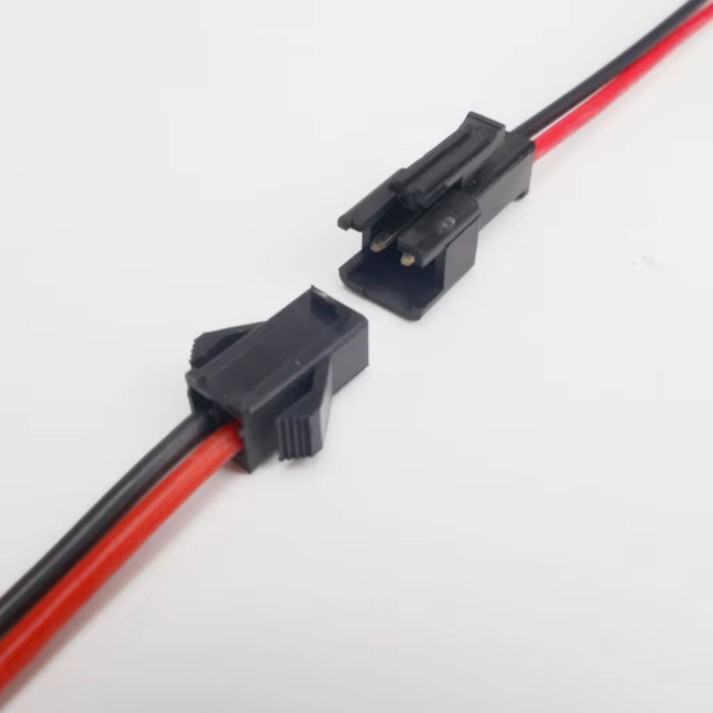 EOENKK JST SM 2 Pins Stecker Set mit 15 cm Kabel, männlich und weiblich, schwarz, Drahtverbinder für LED-Streifen und Lampentreiber - Bild 2
