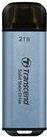 Transcend ESD300C Portable SSD 2TB mit USB-C Anschluss, 10Gbps, Silber/Blau - Bild 1
