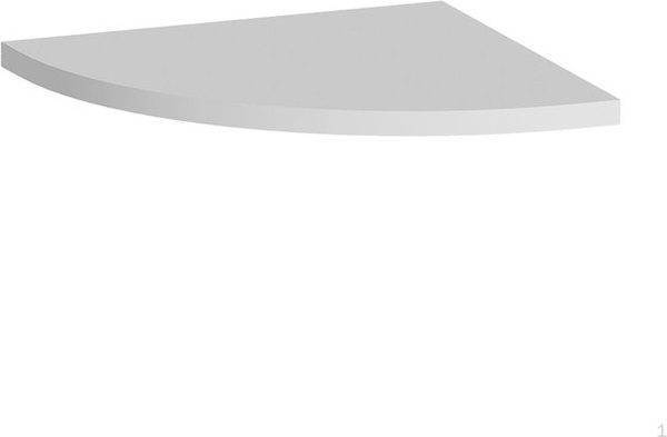 Dewdroop Eck-Schweberegale Wandregale in Weiß für Schlafzimmer, Wohnzimmer und Flur, Tiefe: 22 cm