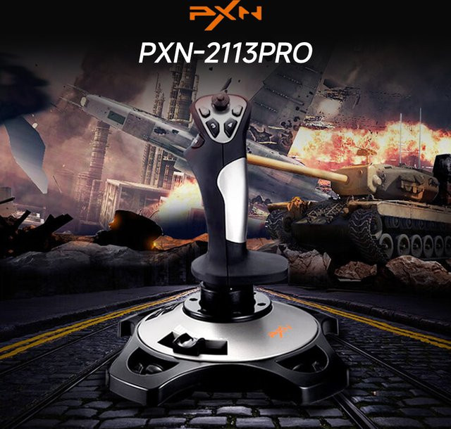 PXN-2113 Pro Joystick Flugsimulator Gamepad Controller für PC in Schwarz - Bild 1