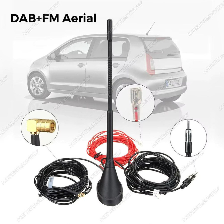 MEKEDE 3-in-1 Autodach-Antenne für DAB FM und AM in Schwarz, 29 cm lang mit 5 m Kabel - Bild 2