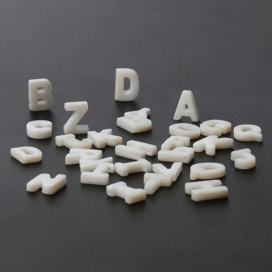 JILKOL Muschel Charms, Perlmutt, Alphabet A bis Z - Bild 4