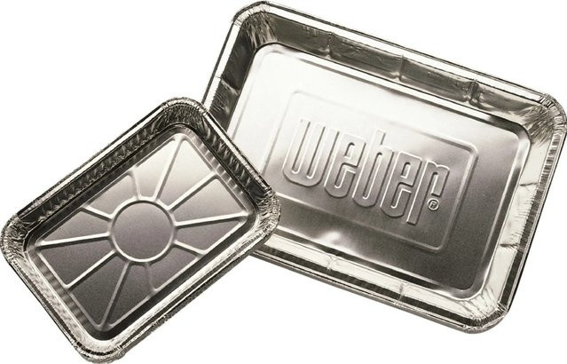 Weber Grillschalen aus Aluminium in Silber, 10 Stück - Bild 1