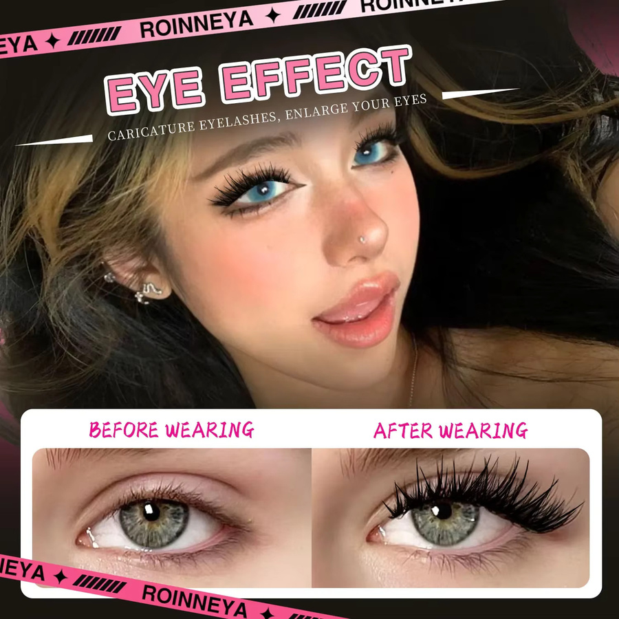Veltrinay Manga Lashes Falsche Wimpern, natürlich - Bild 6