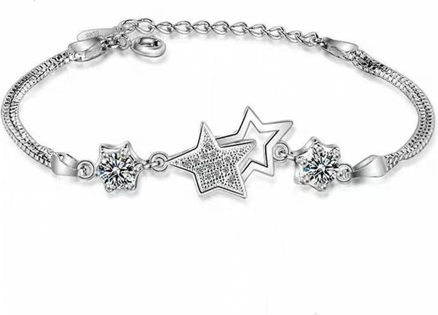 Allbestart Armband, versilbert, Zirkonia, Sterne, Damen - Bild 1