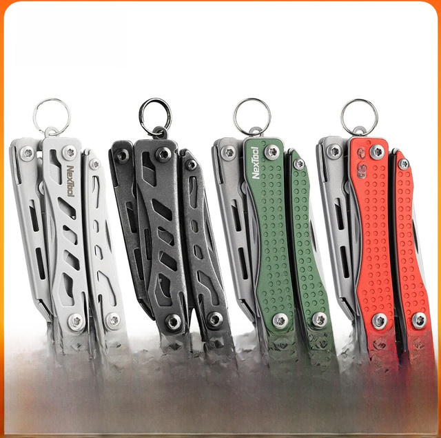 Nextool 10-in-1 Multifunktionswerkzeug Mini EDC-Multitool mit Zange und Schraubendreher in Rot oder Grün - Bild 1