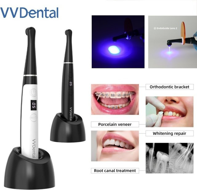 VVDental LV-6 LED-Polymerisationslampe in Weiß, kabellose Aushärtungsmaschine für die Zahnmedizin mit 2500 mW/cm2 zur UV-Harzheilung - Bild 1
