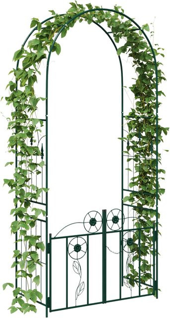 Yiwydaa Gartenbogen mit Schloss in Grün, B/T/H: 102 x 50 x 218 cm - Bild 1