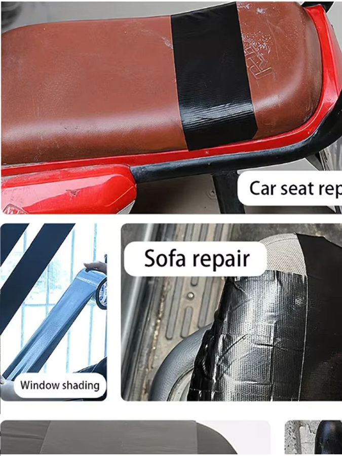 Verschleißfestes Reparaturband aus Stoff auf schwarzer Basis für Leder, Sofas und Kissen - Bild 6