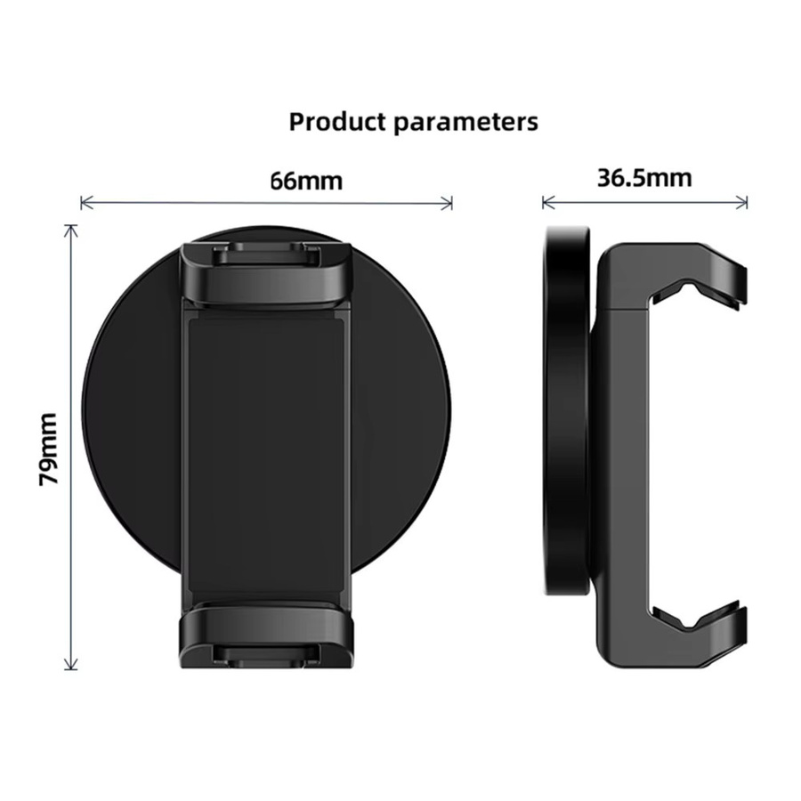Magnetischer Handyhalter für das Fitnessstudio, 360-Grad-verstellbar und abnehmbar, Schwarz - Bild 2