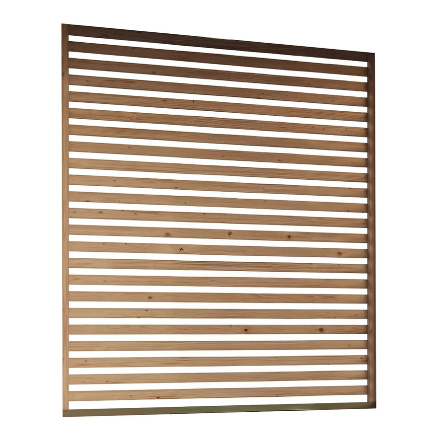 Karibu Seitenwand in Lamellenoptik für Pavillon Kvadrat aus Fichte, Farbe Natur, B/H: 231 x 231 cm - Bild 2