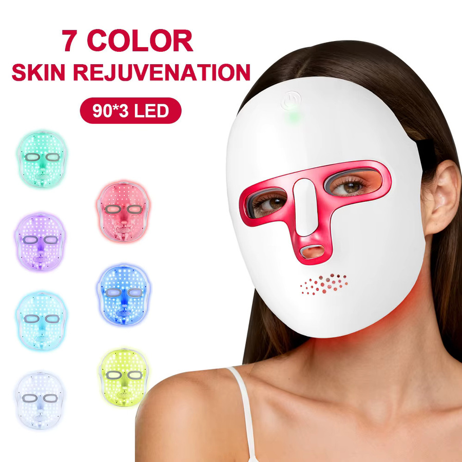 foreverlily LED-Licht Gesichtsmaske, 7 Farben, Unisex - Bild 2