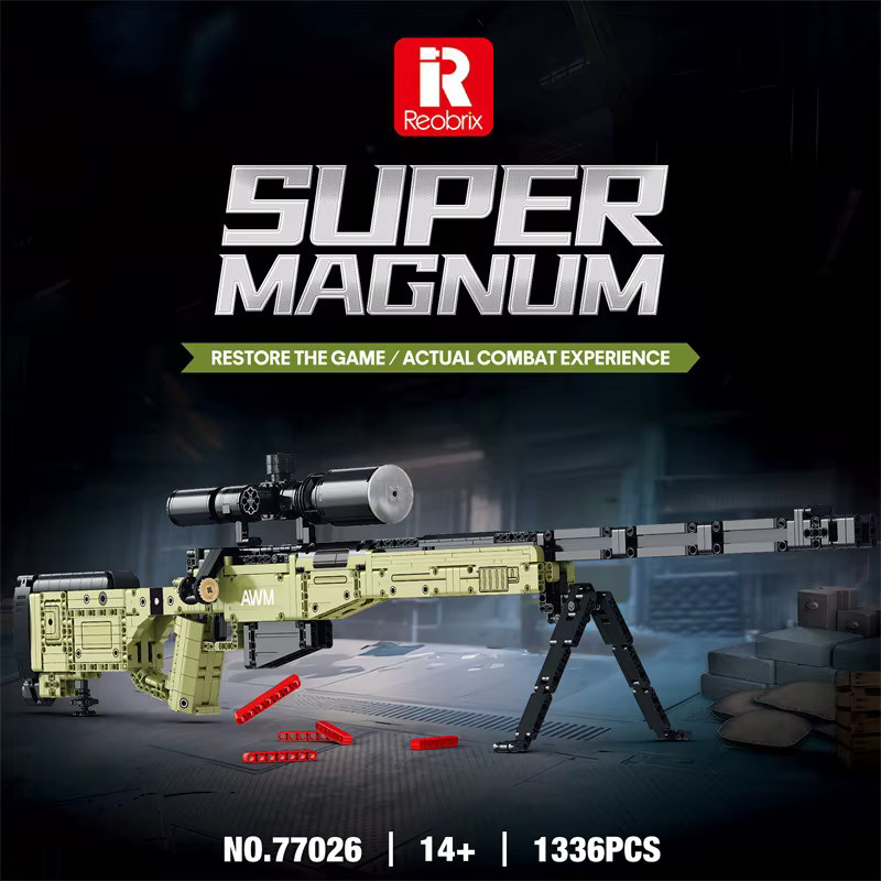 Reobrix Magnum AWM Scharfschützengewehr, Spielzeug Bausteine, 1336 Teile, ab 14 Jahre - Bild 2