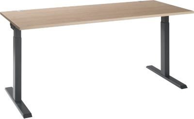 Schäfer Shop Select Schreibtisch ERGO-T 2.0, höhenverstellbar, Eiche/anthrazit, B/T/H: 180 x 80 x 67,5-89,5 cm - Bild 1