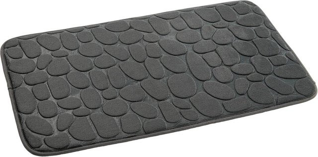 Badematte POCOline Stone in Anthrazit aus Polyester, schnelltrocknend, B: 70,0 cm, T: 45,0 cm - Bild 1