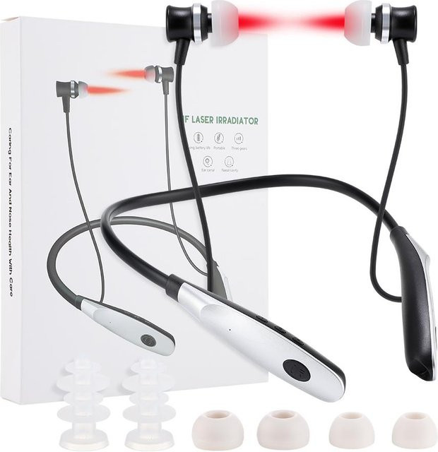Tragbarer 650nm Laser-Ohrbestrahler, Wiederaufladbares Hals-Hänge-Nasen-Ohrkanal Tinnitus-Linderungsgerät - Bild 1