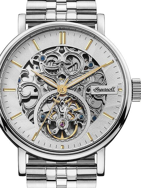 Ingersoll Automatik Herrenuhr, Edelstahl, Silber, 44 mm, 5 ATM - Bild 1