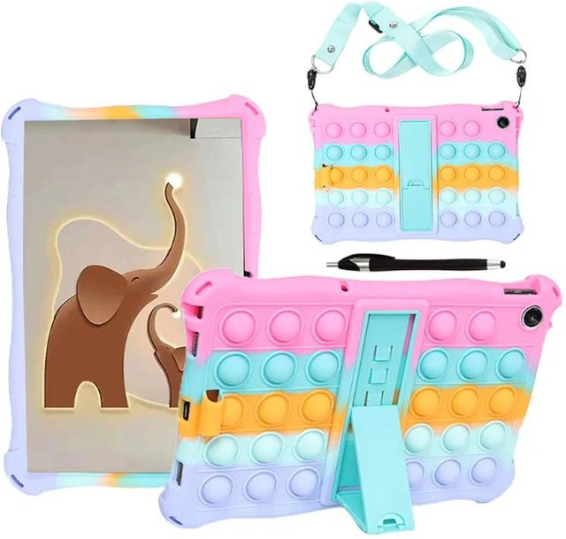 Funda Kids Case Silikon-Ständer-Hülle für Lenovo Tab M10 Plus (3. Gen) TB-125F, Multicolor - Bild 1