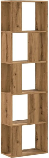 vidaXL Bücherregal aus Holzwerkstoff in Artisan-Eiche, Braun, B/T/H: 45 x 23,5 x 162,5 cm - Bild 1
