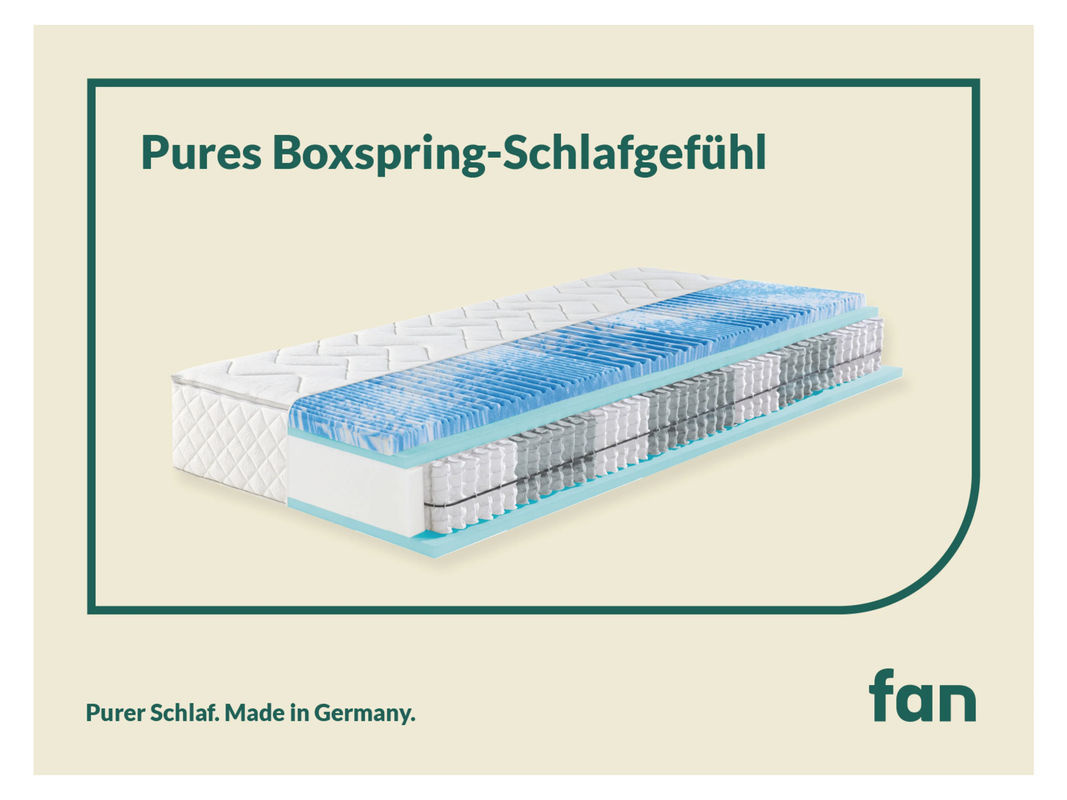 f.a.n. 7-Zonen-Taschenfederkern-Matratze Sweet Dream XXL, H2, Farbe: Weiß, B: 100 cm, L: 200 cm - Bild 2