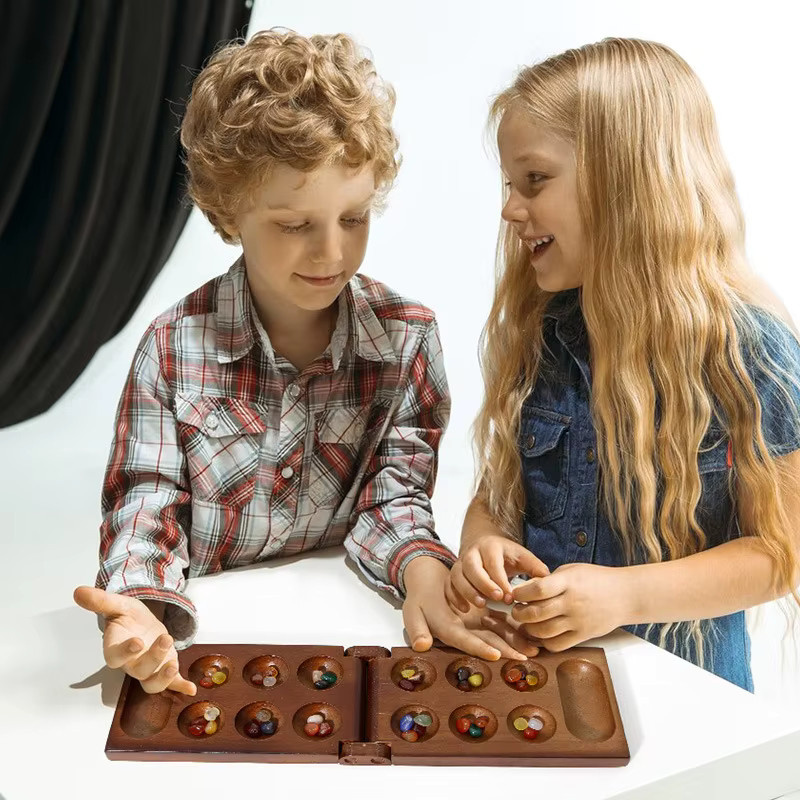 soulbao Mancala-afrikanisches Schachspiel, Brettspiel, Holz, Partyspiel - Bild 2