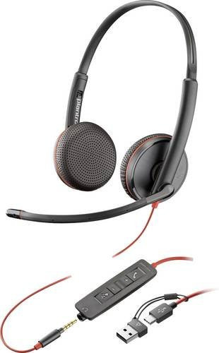 HP Blackwire C3225 On-Ear Kopfhörer Schwarz - Bild 1