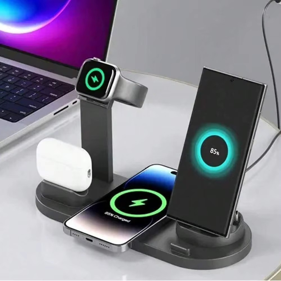 KEPHE Universelle kabellose Ladestation für iPhone und AirPods Pro mit Schnellladefunktion in Schwarz oder Weiß - Bild 6