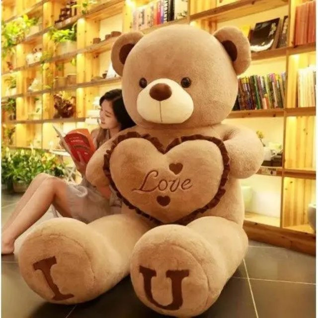 Binchi Keji Travel Teddybär Plüschtier, 100cm, braun, ab 3 Jahre - Bild 1
