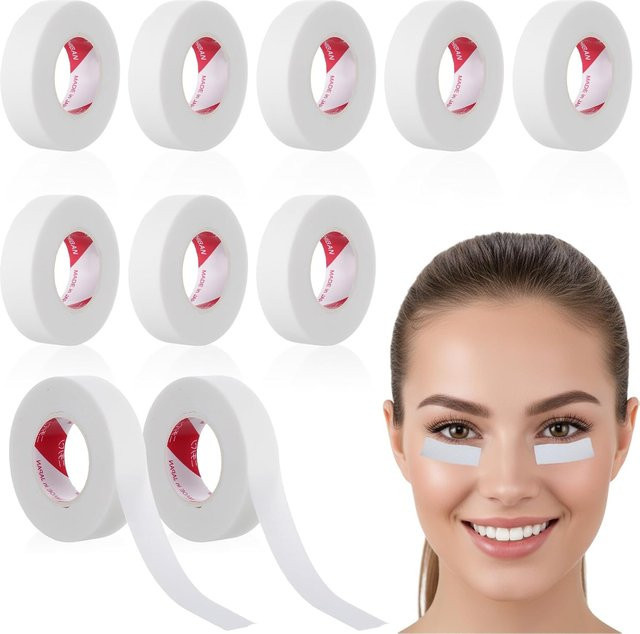 HUAZDS Wimpernband, weiß, 10 Rollen, Unisex - Bild 1