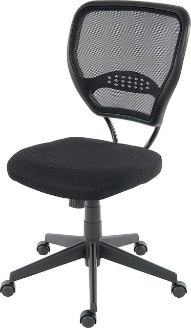 Profi-Bürostuhl Chicago Chefsessel Drehstuhl von MCW in Schwarz aus Stoff und Textil ohne Armlehnen, belastbar bis 150 kg - Bild 1