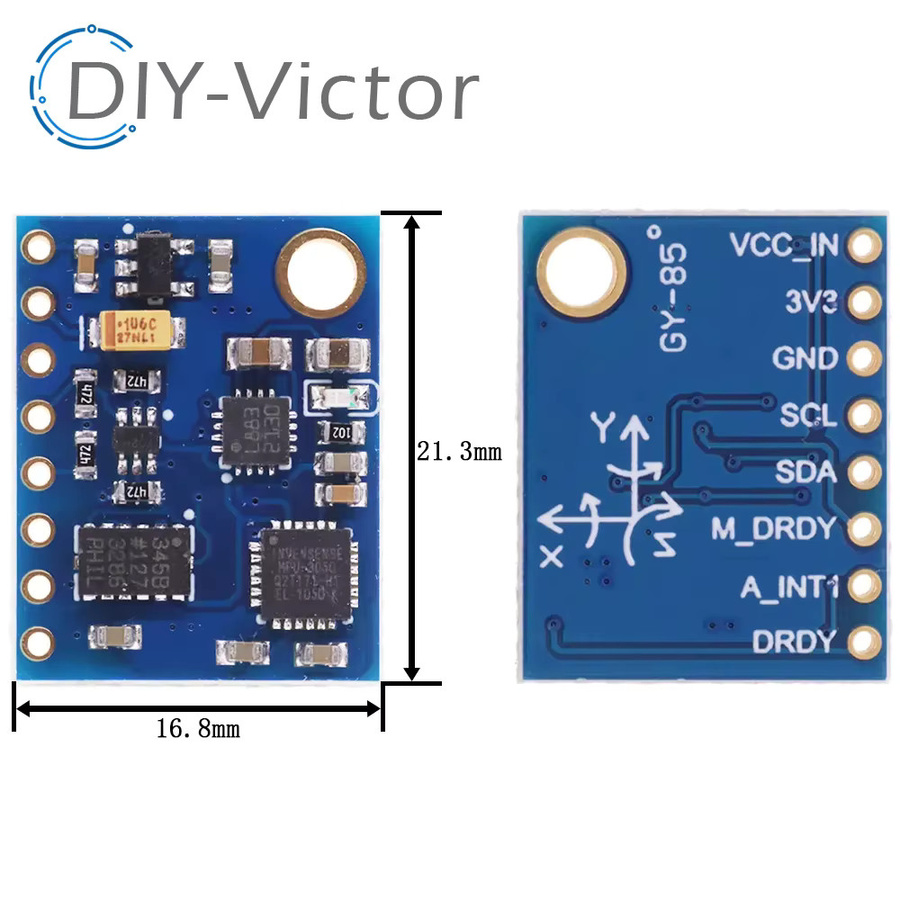 GY-85 BMP085 9-Achsen Sensormodul mit ITG3205, ADXL345 und 5883 in Blau für Arduino - Bild 2