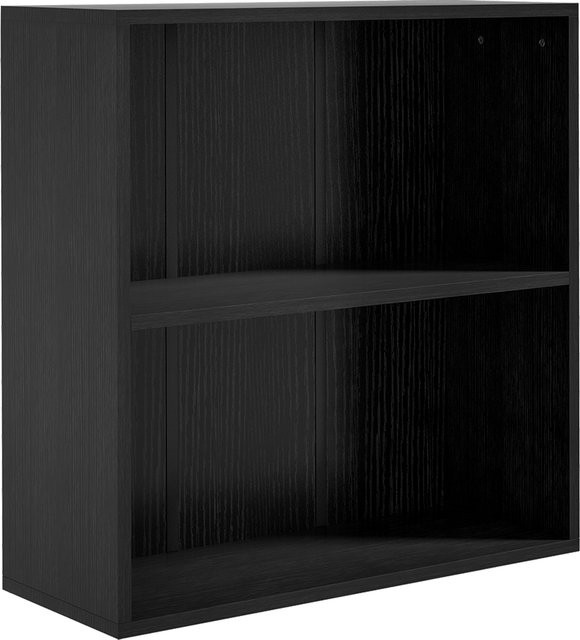 HOMCOM Bücherregal mit 2 Fächern und verstellbarem Einlegeboden, Aufbewahrungsregal in Schwarz, B/T/H: 60 x 24 x 63 cm - Bild 1