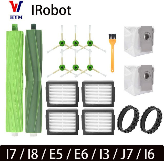 Ersatz-Seitenbürsten für iRobot Roomba Saugroboter Modelle I7 I8 E5 E6 I3 J7 I6 in Grün - Bild 1