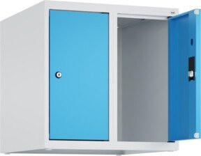 C+P Aufsatzschrank 7035/5012 mit Zylinderschloss und 2 Abteilen, B/T/H: 50 x 50 x 50 cm, Lichtgrau - Bild 1