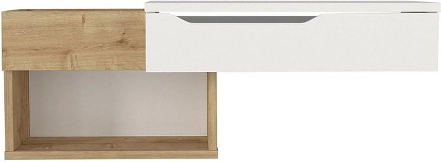 Dareka Konsolentisch in Naturfarben Hell und Weiß, Breite: 90 cm - Bild 1
