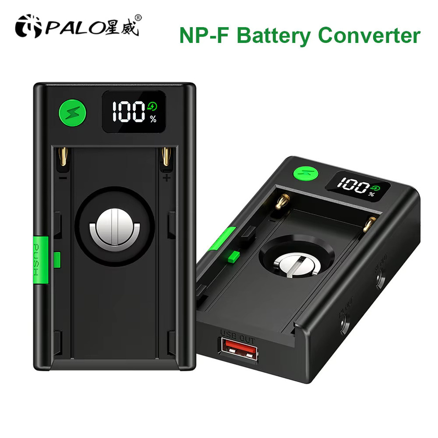Sony NP-F Akku-Adapterplatte mit LCD-Display für DSLR- und spiegellose Kameras, Farbe: Schwarz, kompatibel mit Sony NP-F980, NP-F970, NP-750 und NP-F550 - Bild 7