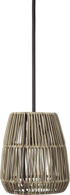 PR Home Saigon Hängeleuchte aus Rattan in Beige und Grau mit E27 Fassung, B/T/H: 18 x 18 x 20 cm - Bild 1