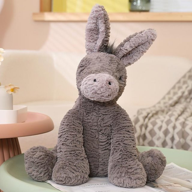 Kidsly Burro Peluche, grauer Esel Plüsch Puppe, 60cm - Bild 1