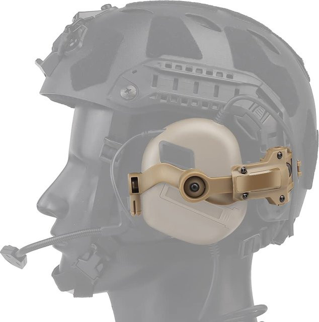 Booiu Fast Helm Arc Wendy Rail Adapter Aufhängung für Kopfhörer mit Multi-Angle-Rotation in Beige und Braun - Bild 1
