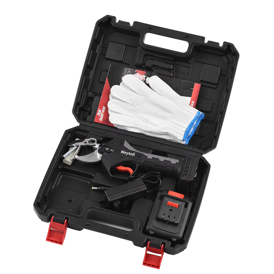 Kabellose elektrische Gartenschere mit 21 V bürstenlosem Motor und 10 Ah Lithium-Akku, Astschere für bis zu 30 mm Schnittkapazität, Schwarz - Bild 3
