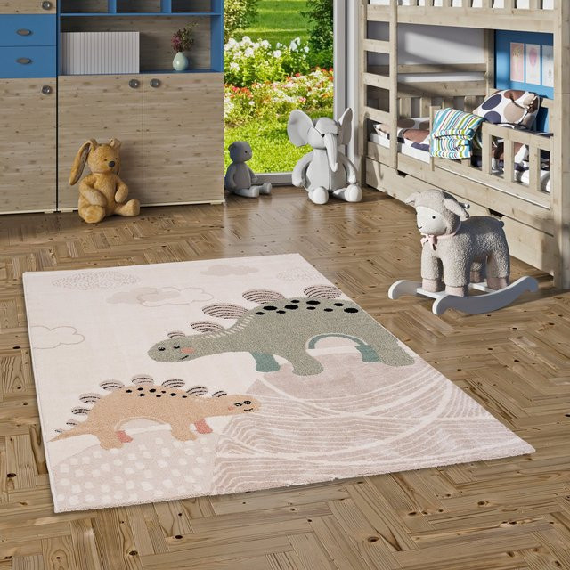 Pergamon Kinder Teppich Happy Kids in Multicolour und Grün, pflegeleicht und mit High-Low-Effekt - Bild 1
