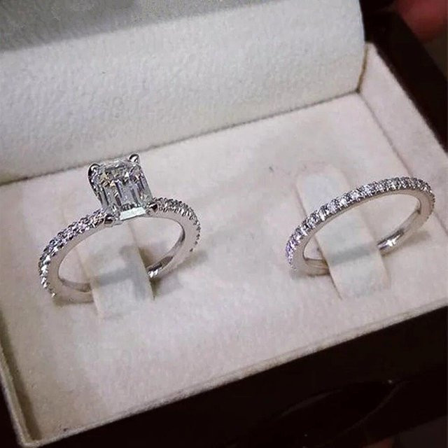 Huitan Sale Ring, Zirkonia, Silber, Damen - Bild 1