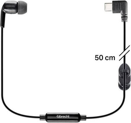 Albrecht Tectalk biz In-Ear Ohrhörer in Schwarz mit USB-C Anschluss - Bild 1
